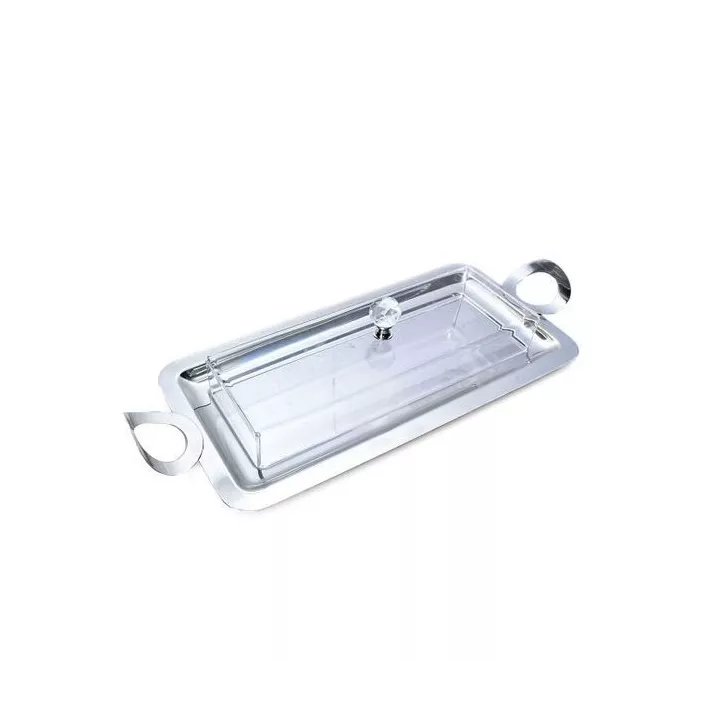 PLATEAU À CAKE EN INOX 18/10 AVEC CLOCHE MAMINOX PLATEAU À CAKE EN INOX 18/10 AVEC CLOCHE MAMINOX