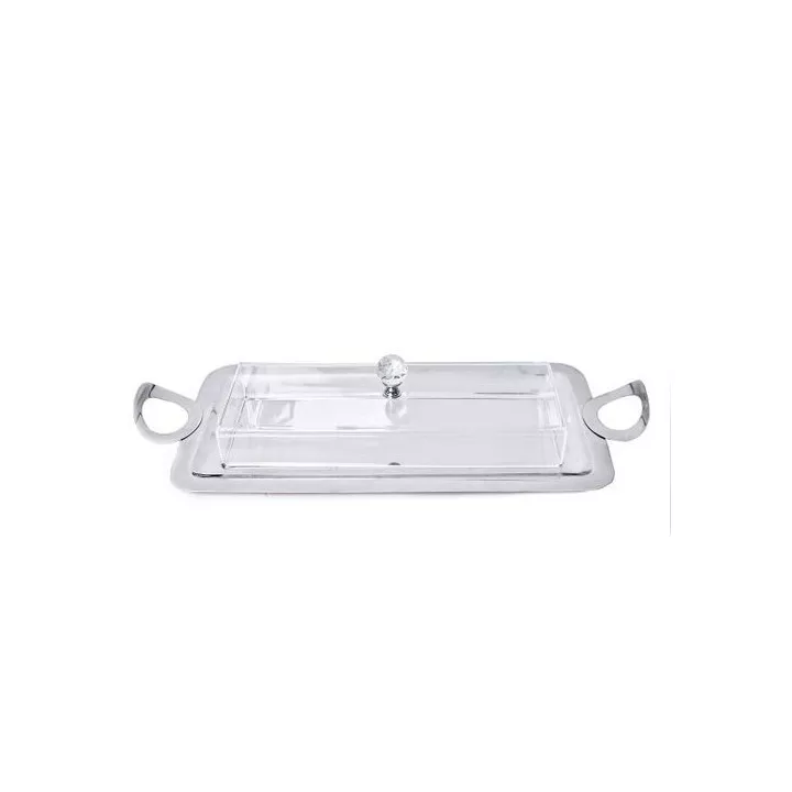 PLATEAU À CAKE EN INOX 18/10 AVEC CLOCHE MAMINOX PLATEAU À CAKE EN INOX 18/10 AVEC CLOCHE MAMINOX
