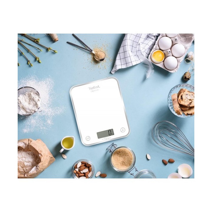 BALANCE DE CUISINE ÉLECTRONIQUE OPTISS 5KG BLANC TEFAL