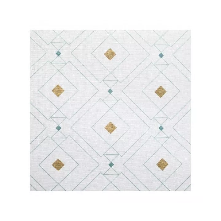 NAPPE EN COTON BLANC MOTIF DORÉ 140*240CM ATMOSPHERA NAPPE EN COTON BLANC MOTIF DORÉ 140*240CM ATMOSPHERA