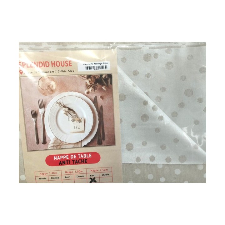 NAPPE ANTITACHE RECTANGULAIRE 2.5M SPLENDID HOUSE