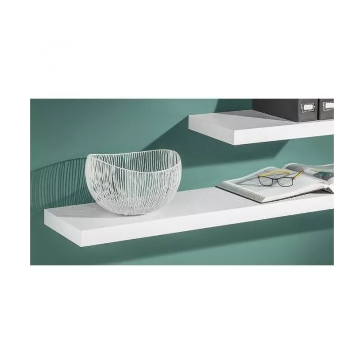 ÉTAGÈRE MURALE À FIXATION INVISIBLE 60*24*4CM BLANC