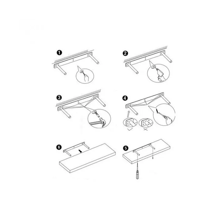ÉTAGÈRE MURALE À FIXATION INVISIBLE 60*24*4CM BLANC