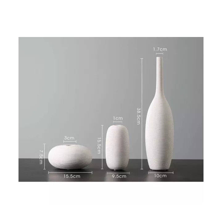 SET DE 3 VASES EN CÉRAMIQUE SET DE 3 VASES EN CÉRAMIQUE