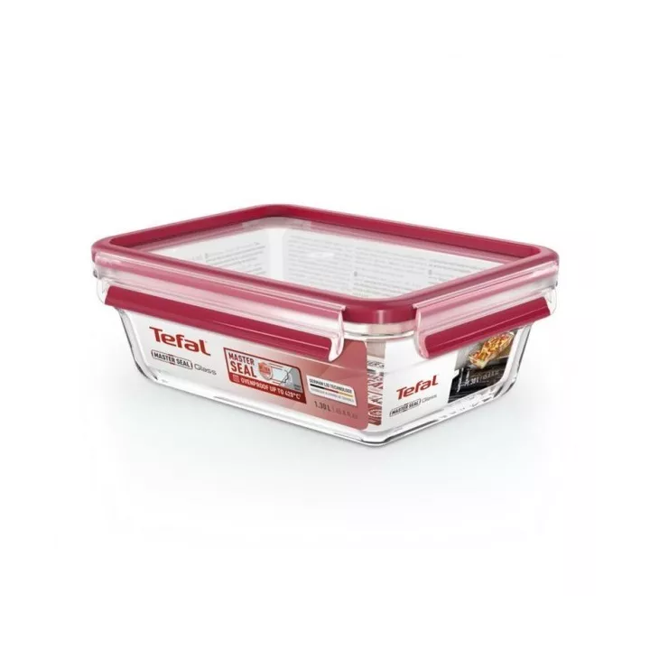 BOITE ALIMENTAIRE RECTANGULAIRE EN VERRE MASTERSEAL 1.3L TEFAL
