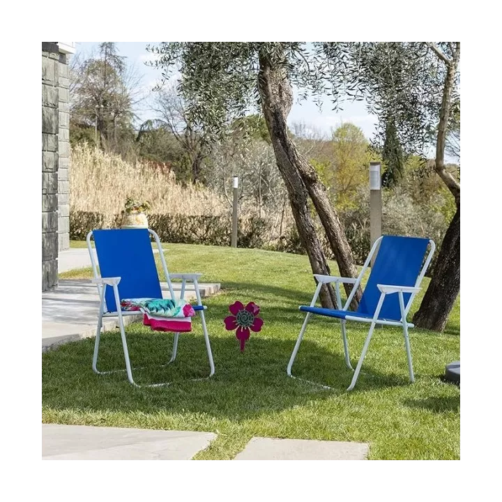CHAISE EN TOILE PLIABLE 75*55CM CHAISE EN TOILE PLIABLE 75*55CM