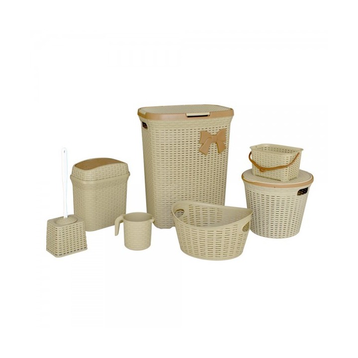 PACK SALLE DE BAIN ROTIN 7 PIÈCES SOTUFAB PLAST