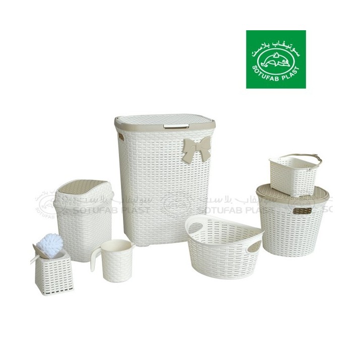 PACK SALLE DE BAIN ROTIN 7 PIÈCES SOTUFAB PLAST