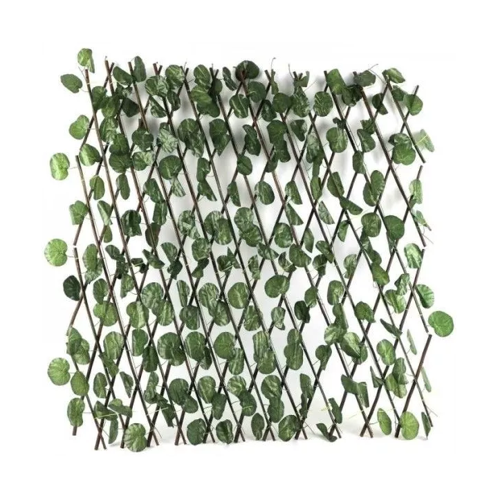 TREILLIS EXTENSIBLE EN BOIS FEUILLAGE ARTIFICIEL 1MX2M TREILLIS EXTENSIBLE EN BOIS FEUILLAGE ARTIFICIEL 1MX2M