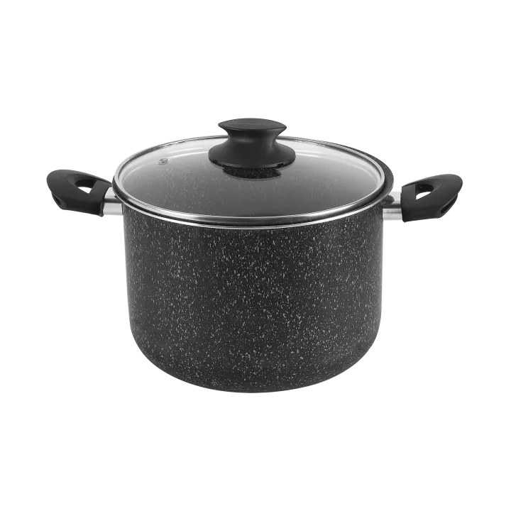 MARMITE 6L AVEC COUVERCLE GRANITE BLACK WINOX