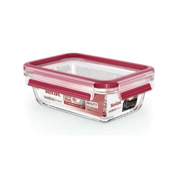 BOITE ALIMENTAIRE RECTANGULAIRE EN VERRE MASTERSEAL 0.7L TEFAL