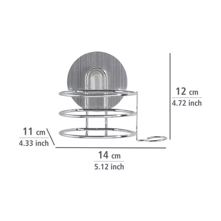 SUPPORT DE SÈCHE CHEVEUX 14x11x12CM WENKO