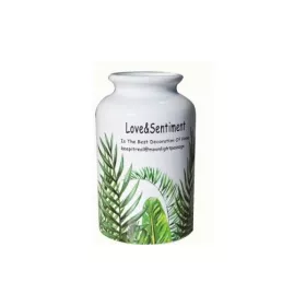 VASE EN CÉRAMIQUE AVEC DESIGN TROPICAL 22*14CM