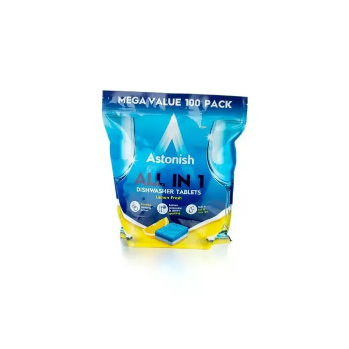 PAQUET DE 100 TABLETTES LAVE-VAISSELLE ASTONISH PAQUET DE 100 TABLETTES LAVE-VAISSELLE ASTONISH