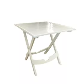 TABLE PLIANTE RUSPINA CARRÉE LISSE BLANCHE SOTUFAB PLAST