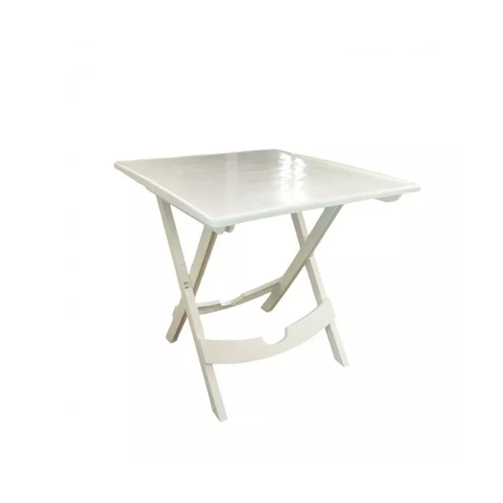 TABLE PLIANTE RUSPINA CARRÉE LISSE BLANCHE SOTUFAB PLAST