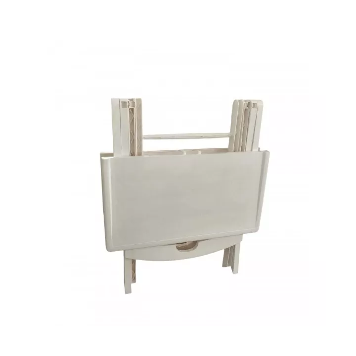 TABLE PLIANTE RUSPINA CARRÉE LISSE BLANCHE SOTUFAB PLAST
