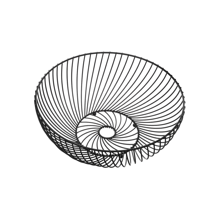 CORBEILLE TORSADÉE EN MÉTAL Ø30CM NOIR 5FIVE