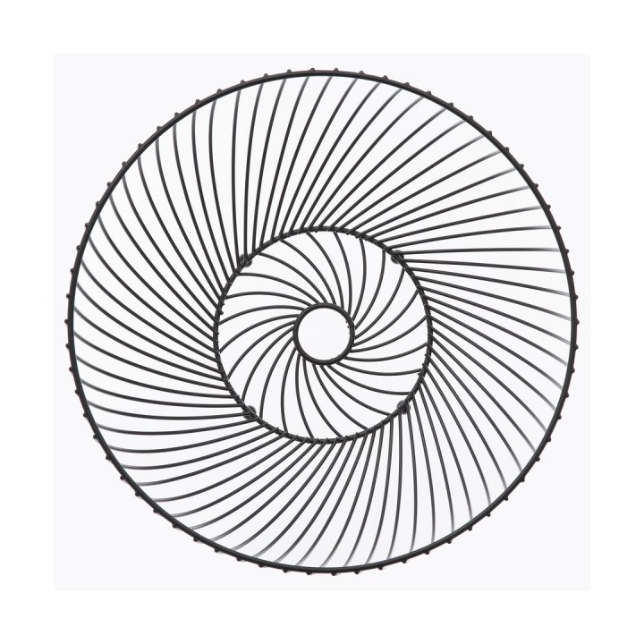 CORBEILLE TORSADÉE EN MÉTAL Ø30CM NOIR 5FIVE