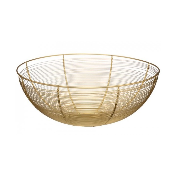 CORBEILLE CONTEMPORAINE Ø32 CM DORÉ 5FIVE CORBEILLE CONTEMPORAINE Ø32 CM DORÉ 5FIVE