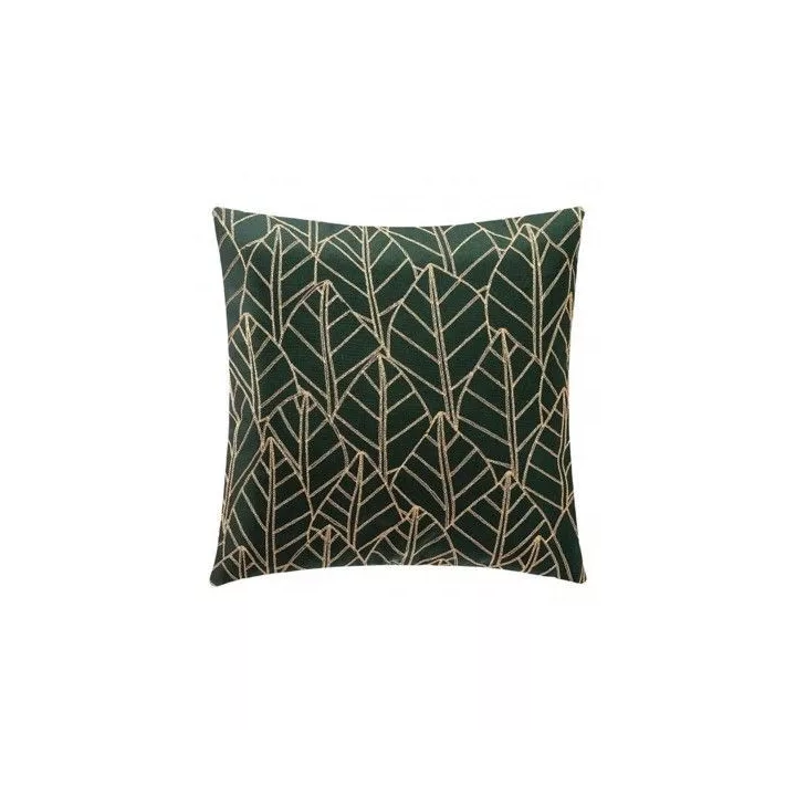 COUSSIN BRODÉ VERT CÈDRE/ DORÉ 40X40CM ATMOSPHERA COUSSIN BRODÉ VERT CÈDRE/ DORÉ 40X40CM ATMOSPHERA
