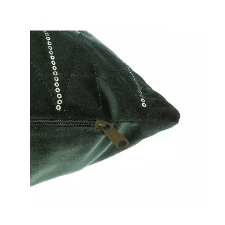 COUSSIN EN VELOURS VERT CÈDRE AVEC SEQUIN ATMOSPHERA COUSSIN EN VELOURS VERT CÈDRE AVEC SEQUIN ATMOSPHERA