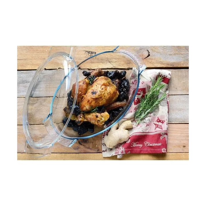 COCOTTE EN VERRE OVALE 5.8L 38*23CM PYREX COCOTTE EN VERRE OVALE 5.8L 38*23CM PYREX