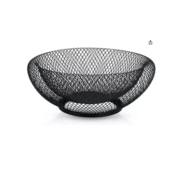 SET DE 2 CORBEILLES À FRUITS EN METAL NOIR SET DE 2 CORBEILLES À FRUITS EN METAL NOIR