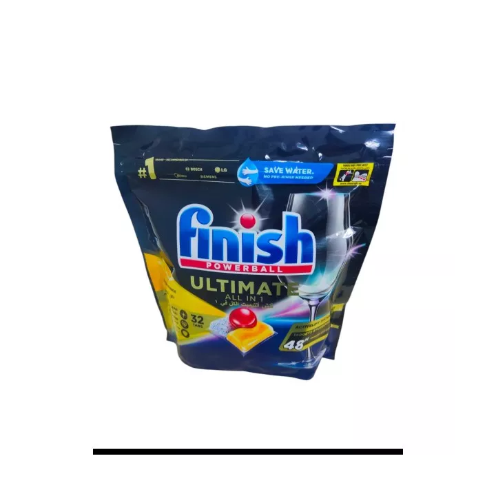 PACK DE 32 TABLETTES LAVE-VAISSELLE ULTIMATE ALL IN 1 CITRON FINISH