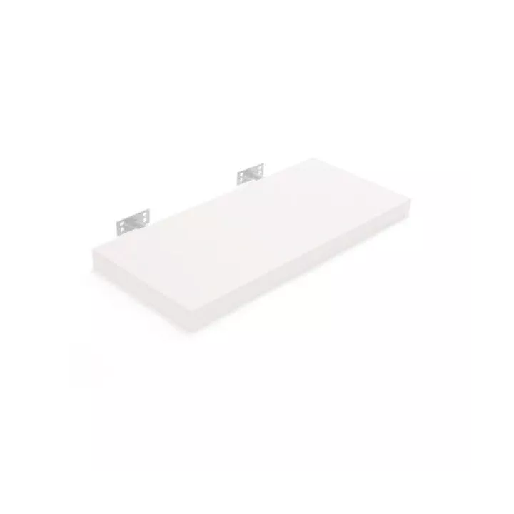 ÉTAGÈRE MURALE AVEC SUPPORT APPARENT 75*24*1.6CM BLANC