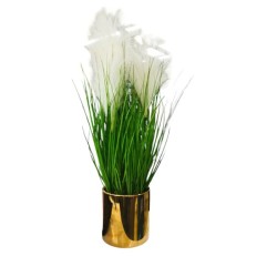 PLANTE ARTIFICIELLE AVEC POT EN CÉRAMIQUE