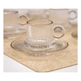 SERVICE À CAFÉ EN VERRE 12 PIÈCES DOYALEX