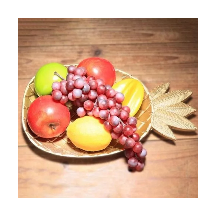 SET DE 2 PLATEAUX EN FORME ANANAS DORÉ SET DE 2 PLATEAUX EN FORME ANANAS DORÉ