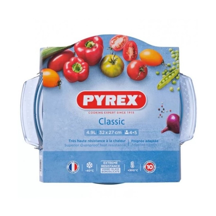COCOTTE EN VERRE RONDE 4.9 L CLASSIC PYREX COCOTTE EN VERRE RONDE 4.9 L CLASSIC PYREX