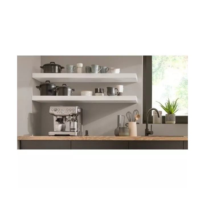 ÉTAGÈRE MURALE AVEC SUPPORT APPARENT 60*24*1.6CM BLANC