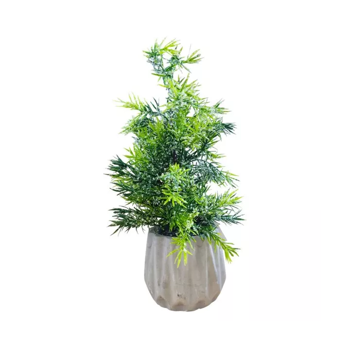 PLANTE ARTIFICIELLE DÉCORATIVE HAUTEUR 30CM, POT EN CIMENT PLANTE ARTIFICIELLE DÉCORATIVE HAUTEUR 30CM, POT EN CIMENT