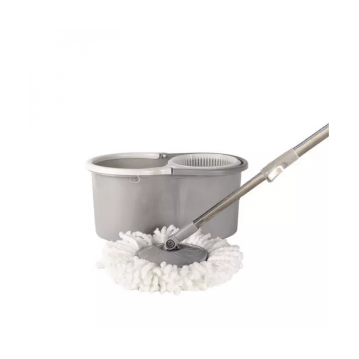 ENSEMBLE BALAI 360° AVEC SERPILLÈRE EN MICROFIBRE ET SEAU ESSOREUR SOTUFAB PLAST