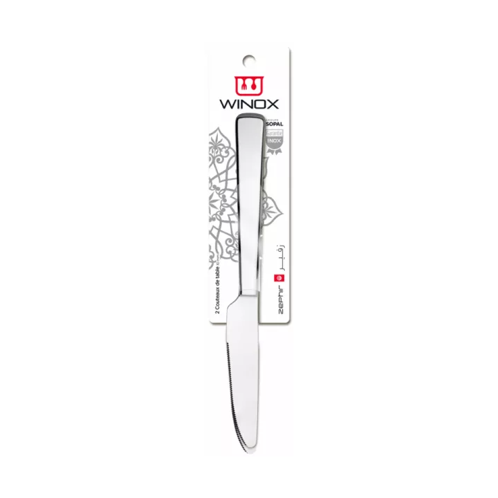 LOT DE 2 COUTEAUX DE TABLE ZEPHIR WINOX