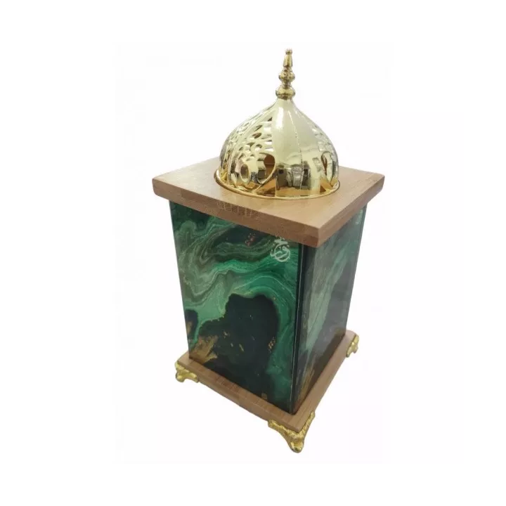 ENCENSOIR ORIENTAL AVEC COUVERCLE MÉTAL DORÉ