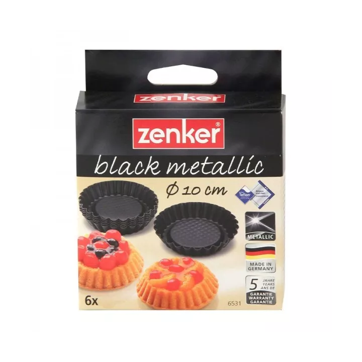PACK DE 6 MOULES À TARTES Ø10CM ZENKER