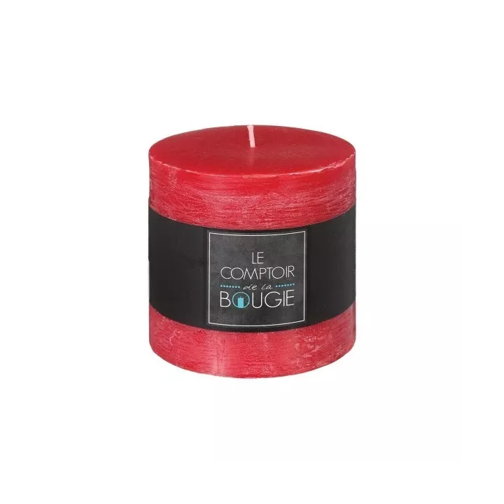 BOUGIE RUSTIQUE ROUGE 10 X 10CM ATMOSPHERA BOUGIE RUSTIQUE ROUGE 10 X 10CM ATMOSPHERA