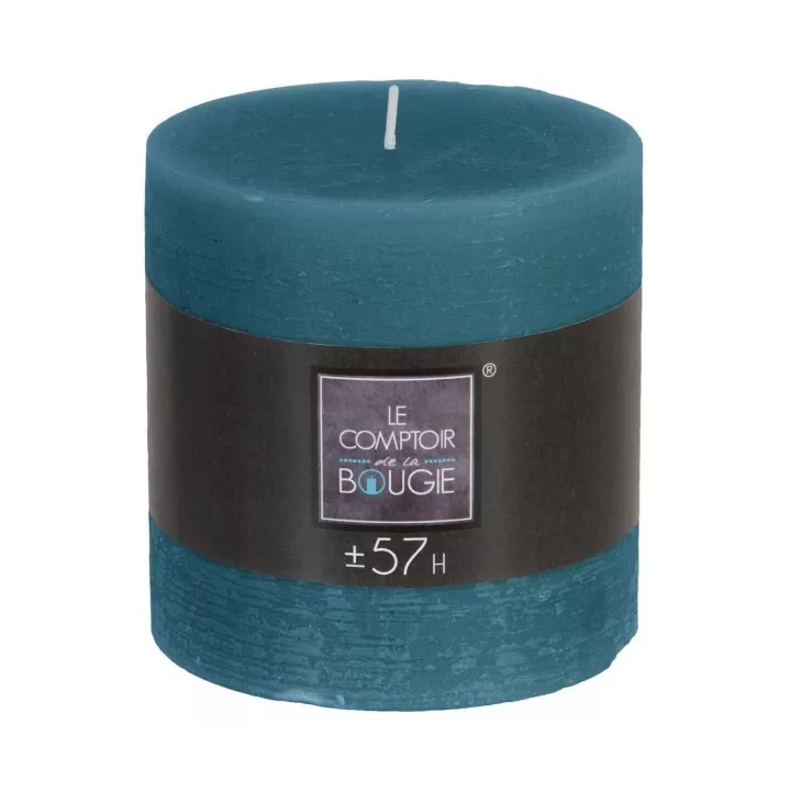 BOUGIE RUSTIQUE VERT ÉMERAUDE Ø10CM ATMOSPHERA