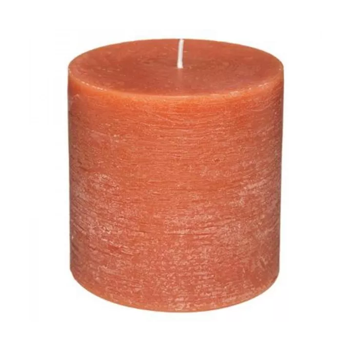 BOUGIE RUSTIQUE ORANGE AMBRE Ø10CM ATMOSPHERA