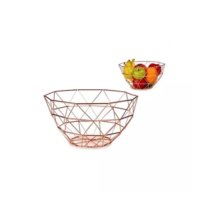 CORBEILLE À FRUITS EN MÉTAL CUIVRE 28,5*14*28,5CM CORBEILLE À FRUITS EN MÉTAL CUIVRE 28,5*14*28,5CM