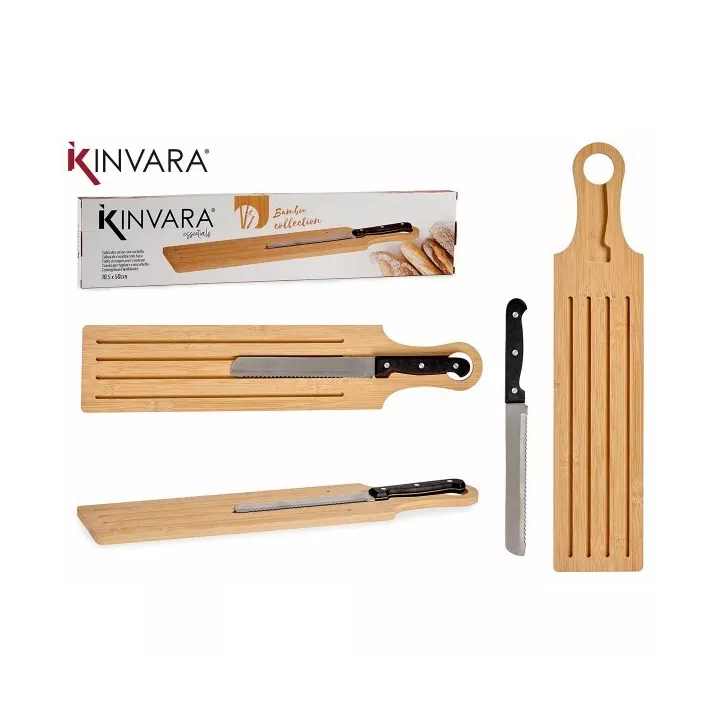 PLANCHE À DÉCOUPER À PAIN AVEC COUTEAU KINVARA