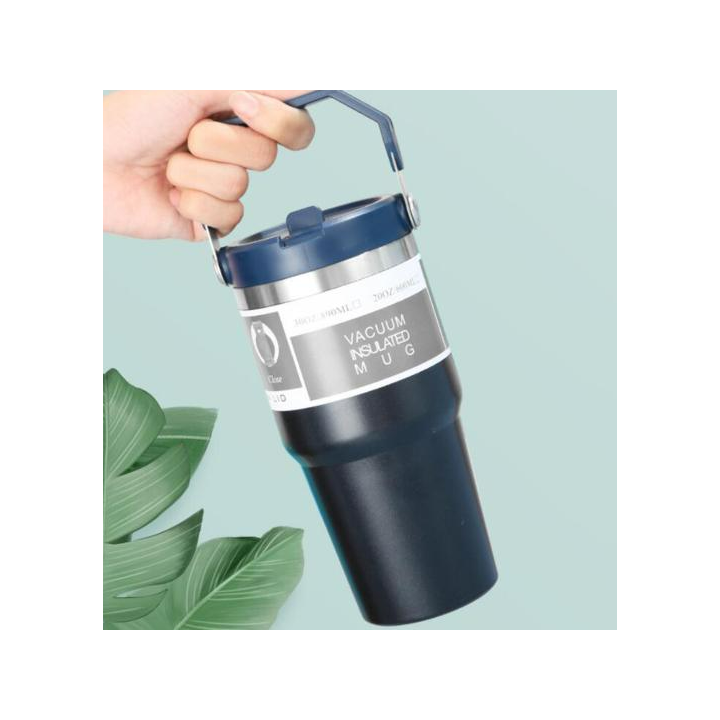 TASSE THERMOS AVEC PAILLE 600ML VACUUM CUP