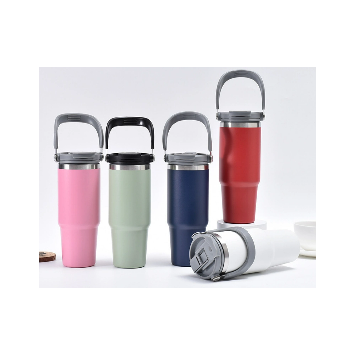 TASSE THERMOS AVEC PAILLE 600ML VACUUM CUP