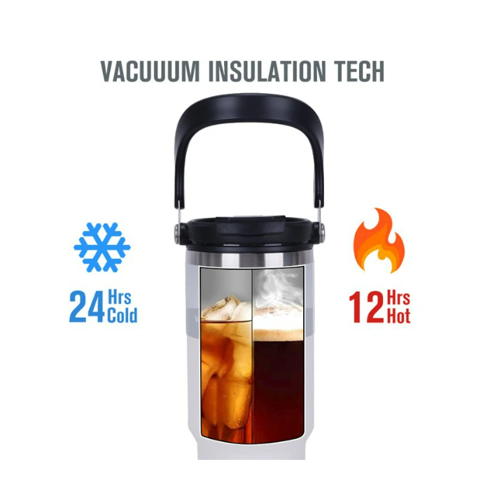 TASSE THERMOS AVEC PAILLE 600ML VACUUM CUP