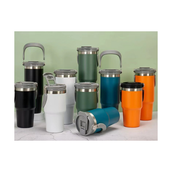 TASSE THERMOS AVEC PAILLE 600ML VACUUM CUP