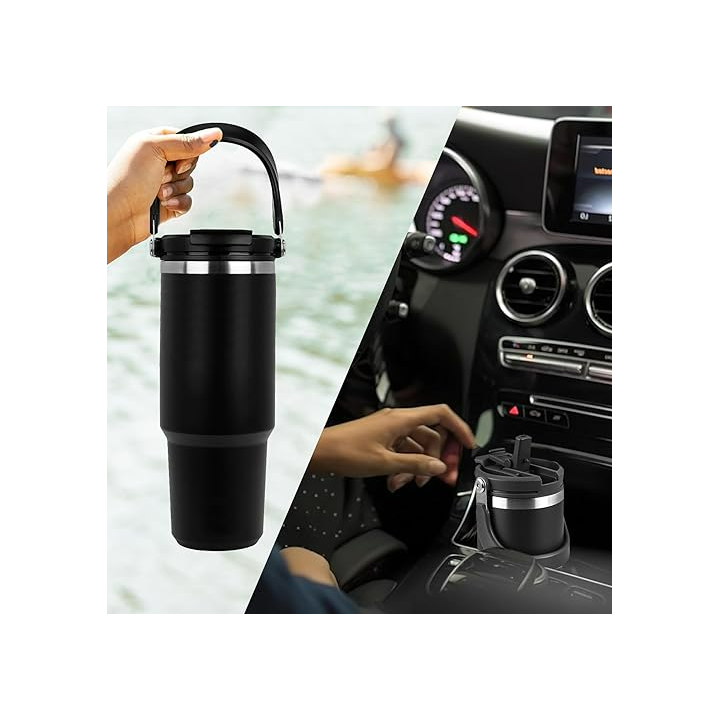 TASSE THERMOS AVEC PAILLE 600ML VACUUM CUP